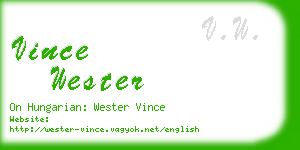 vince wester business card